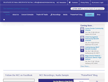 Tablet Screenshot of nationalchristianchoir.org